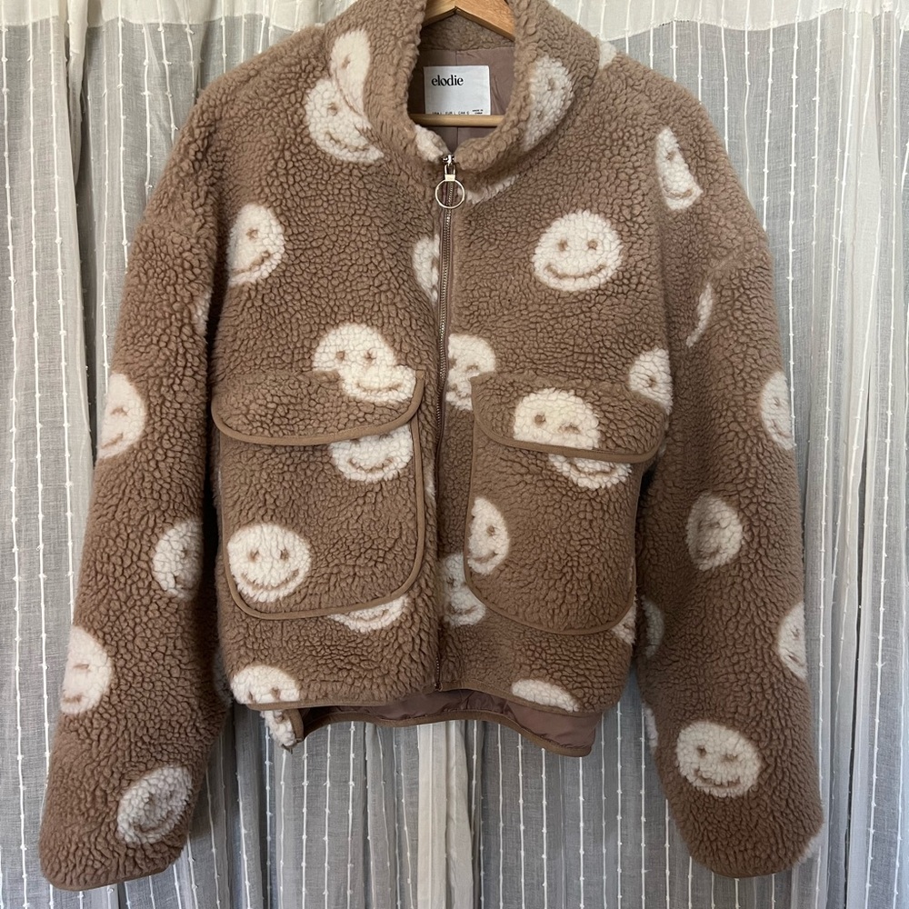 Brown Smiley Face Jacket